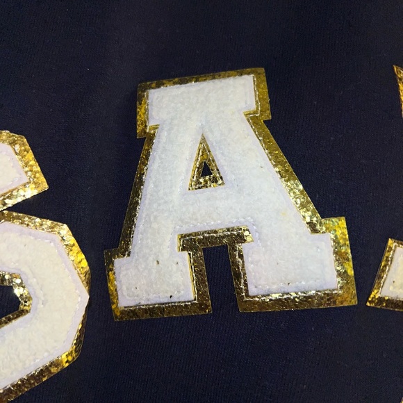 NWT SALTY Patchwork Chenille Crew Neck long Sleeve Cropped Sweatshirt / Top - Picture 4 of 11